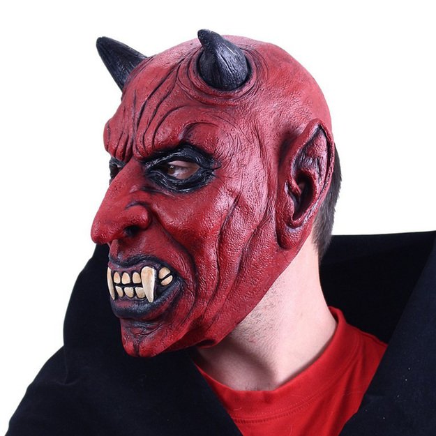 Devil mask with ears for adults