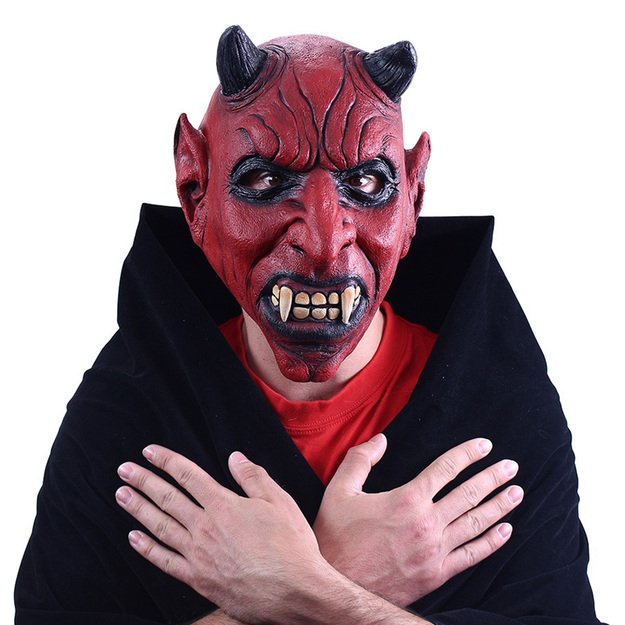 Devil mask with ears for adults