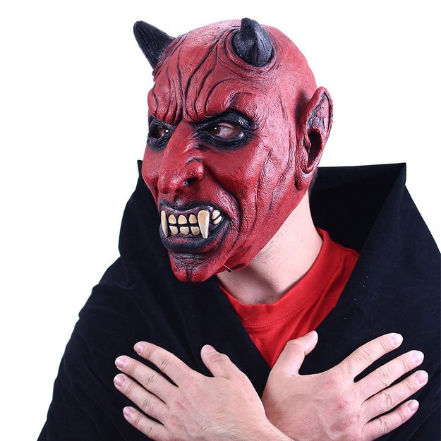 Devil mask with ears for adults