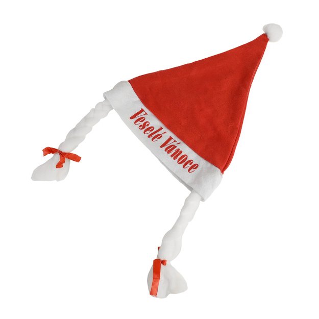 Christmas hat with braids for adults