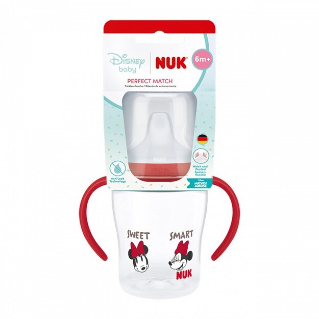 NUK Perfect Match Learning Baby Bottle DISNEY Minnie Red 150 ml 1