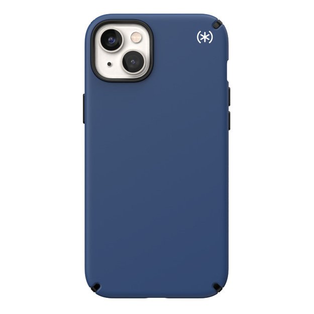 Speck Presidio2 Pro – dėklas, skirtas iPhone 15 Plus / 14 Plus su MICROBAN danga (Coastal Blue / Black / White)