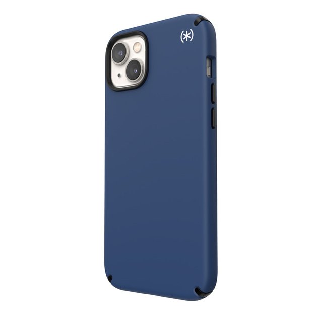 Speck Presidio2 Pro – dėklas, skirtas iPhone 15 Plus / 14 Plus su MICROBAN danga (Coastal Blue / Black / White)