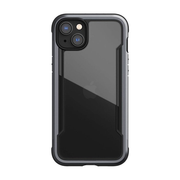 „X-Doria Raptic Shield“ – aliuminio dėklas, skirtas „iPhone 14 Plus“ (patikrintas kritimo metu 3 m) (juodas)