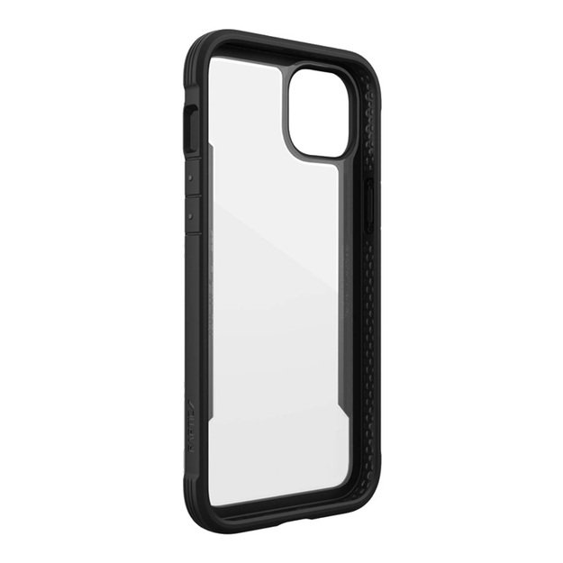 „X-Doria Raptic Shield“ – aliuminio dėklas, skirtas „iPhone 14 Plus“ (patikrintas kritimo metu 3 m) (juodas)