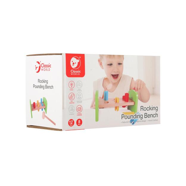 Wooden mallet with hammer in a box