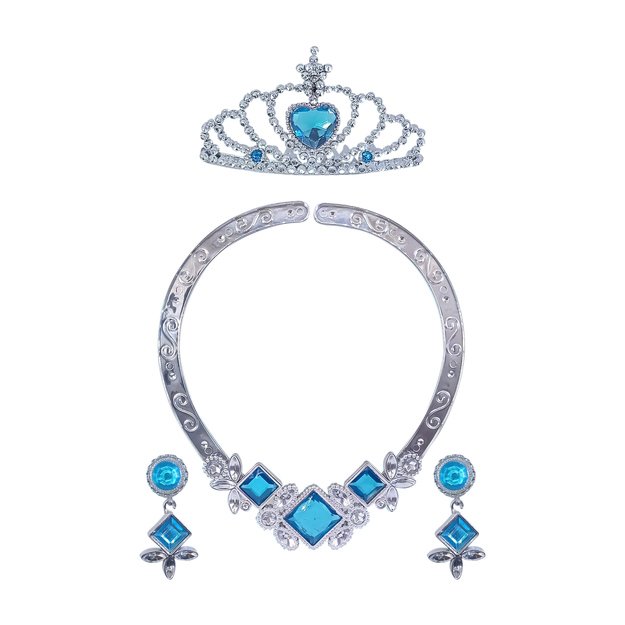 Princess set with necklace blue