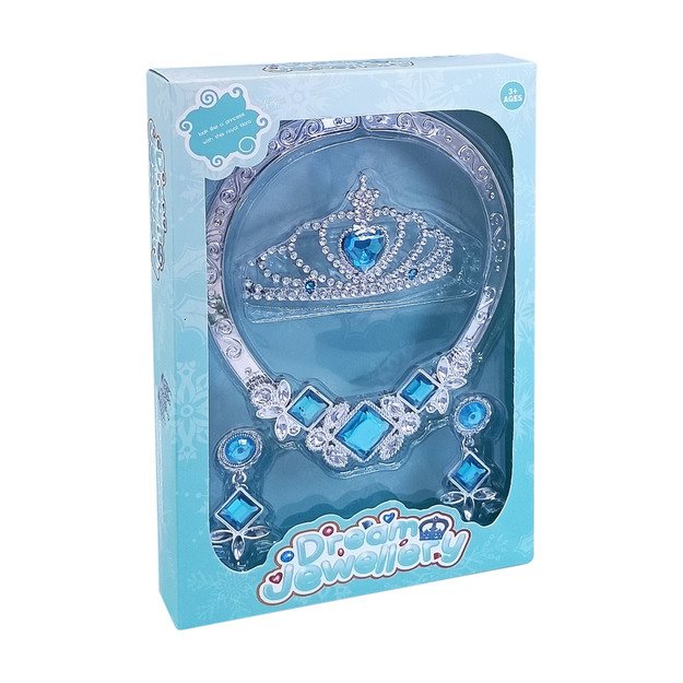 Princess set with necklace blue