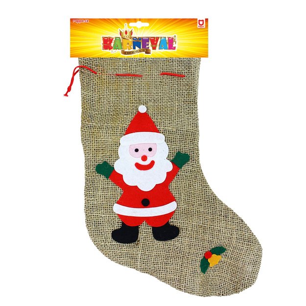 Rye Christmas stocking with Santa Claus