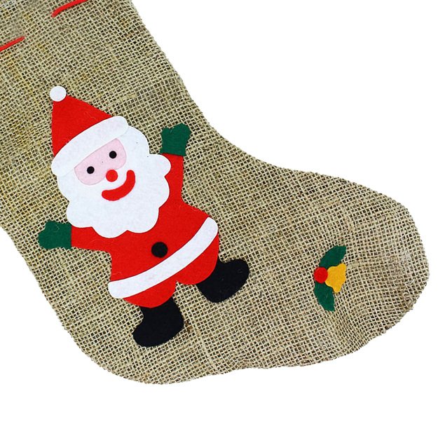 Rye Christmas stocking with Santa Claus