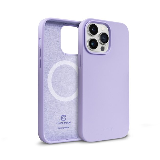 „Crong Color Cover“ magnetinis dėklas, skirtas „iPhone 14 Pro“ (violetinė)