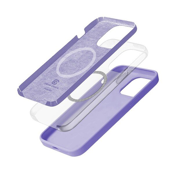 „Crong Color Cover“ magnetinis dėklas, skirtas „iPhone 14 Pro“ (violetinė)