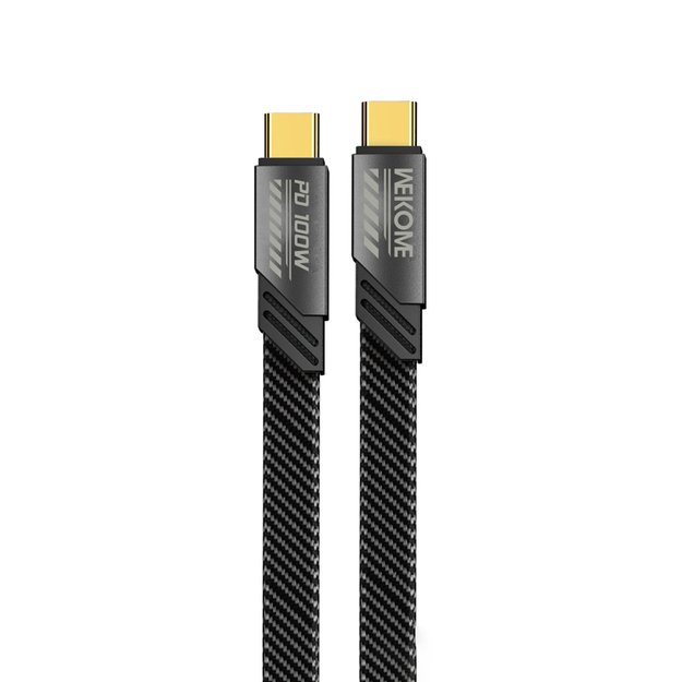 WEKOME WDC-192 Mecha serija – USB-C–USB-C 100 W greito įkrovimo jungiamasis laidas, 1,2 m (tamsumas)