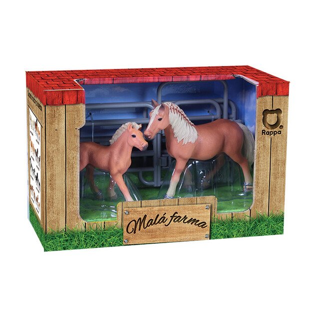 Horse set 2 pcs with fence