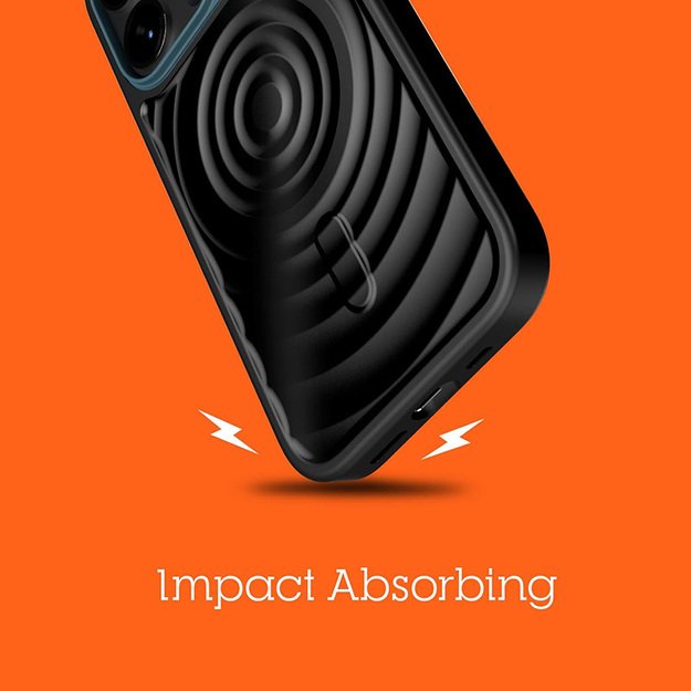 STM Reawaken Ripple MagSafe – dėklas, skirtas iPhone 15 Pro Max (juodas / Atlanto vandenynas) 21