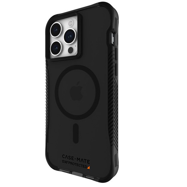 Case-Mate Tough Grip Plus D3O MagSafe – dėklas, skirtas iPhone 15 Pro Max (dūminis / juodas)