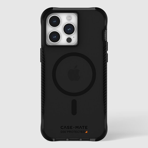 Case-Mate Tough Grip Plus D3O MagSafe – dėklas, skirtas iPhone 15 Pro Max (dūminis / juodas)