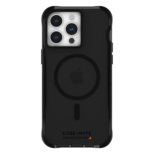 Case-Mate Tough Grip Plus D3O MagSafe – dėklas, skirtas iPhone 15 Pro Max (dūminis / juodas)