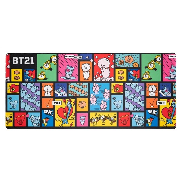 Line Friends BT21 - žaidimų kilimėlis / stalo kilimėlis XXL