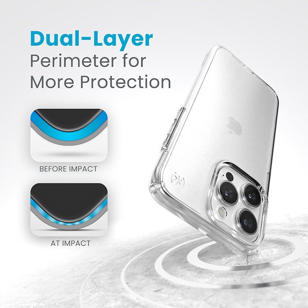 Speck Presidio Perfect-Clear – dėklas, skirtas iPhone 15 Pro Max (skaidrus) 32