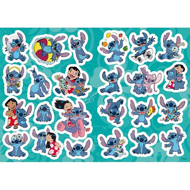A4 coloring book with Lilo & Stitch stickers