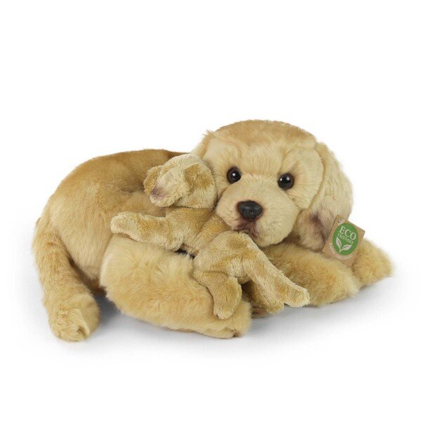 Plush Golden Retriever with puppy 32 cm ECO-F.