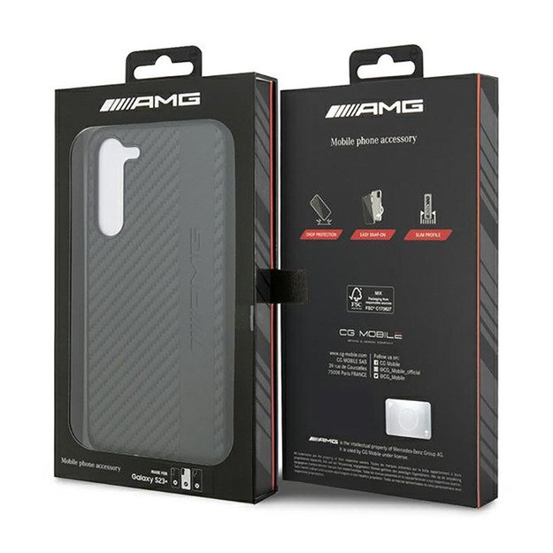 AMG Carbon Stripe & Embossed - Case for Samsung Galaxy S23+ (Black) 8
