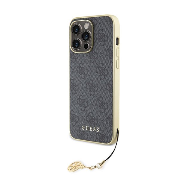 Guess 4G Charms Collection - Case for iPhone 15 Pro Max (grey) 2
