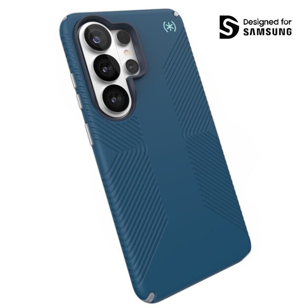 Speck Presidio2 Grip Magnet - Samsung Galaxy S26 Ultra MagSafe Case (Deep Sea/Silver Metallic/Spell Blue) 1