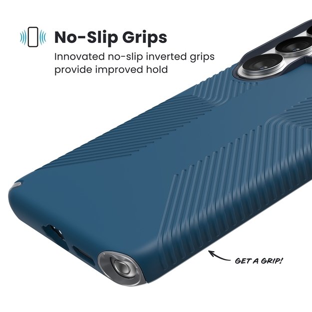 Speck Presidio2 Grip Magnet - Samsung Galaxy S26 Ultra MagSafe Case (Deep Sea/Silver Metallic/Spell Blue) 4