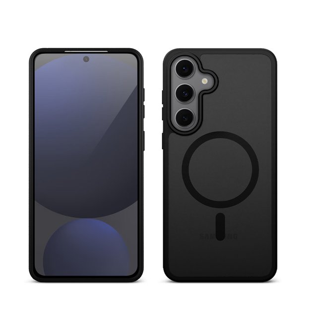 Crong Hybrid Matte Magnetic - MagSafe Case Samsung Galaxy S24 FE (Black) 3