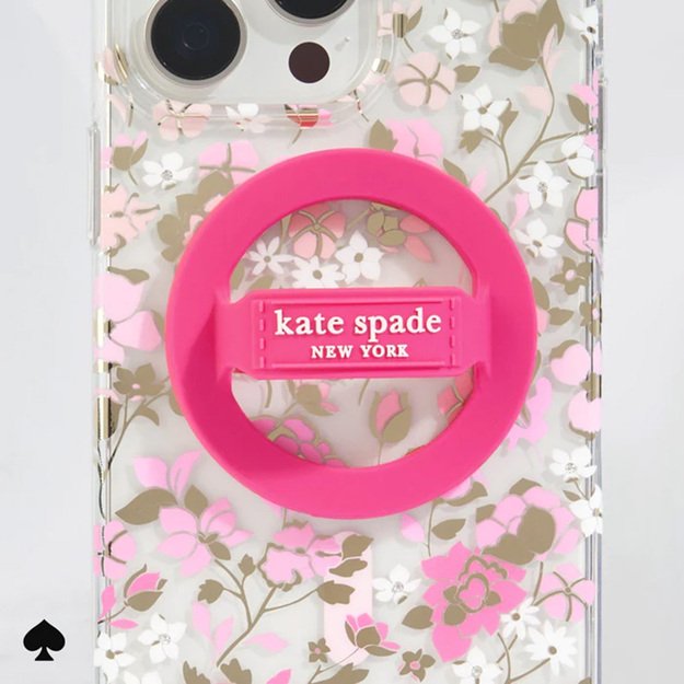 Kate Spade Niujorko magnetinė kilpa - MagSafe pirštų laikiklis (Pom Pom Pink)