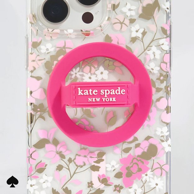 Kate Spade Niujorko magnetinė kilpa - MagSafe pirštų laikiklis (Pom Pom Pink) 16