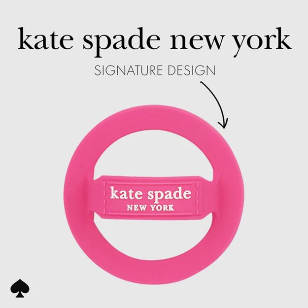 Kate Spade Niujorko magnetinė kilpa - MagSafe pirštų laikiklis (Pom Pom Pink) 20