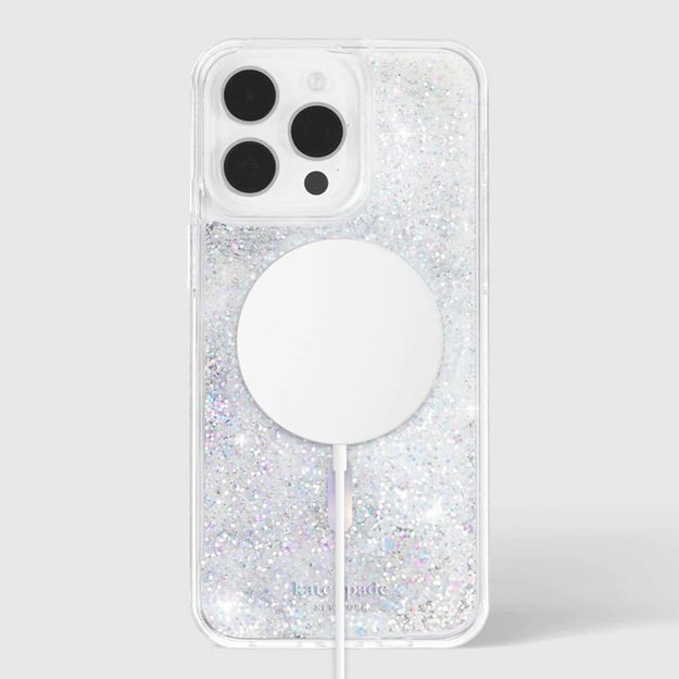 Kate Spade New York Liquid Glitter MagSafe – iPhone 15 Pro dėklas (opalinis blizgus)