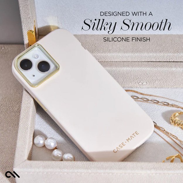 Case-Mate Silicone MagSafe – dėklas iPhone 15 Plus (smėlio spalvos) 3