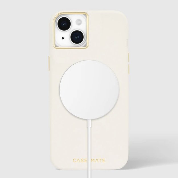 Case-Mate Silicone MagSafe – dėklas iPhone 15 Plus (smėlio spalvos) 2