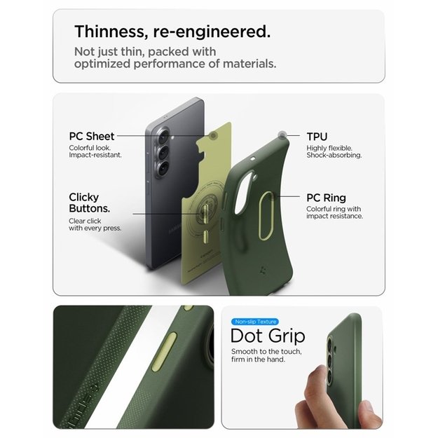 Spigen Nano Pop Mag MagSafe - Case for Samsung Galaxy S26 (Avo Green)