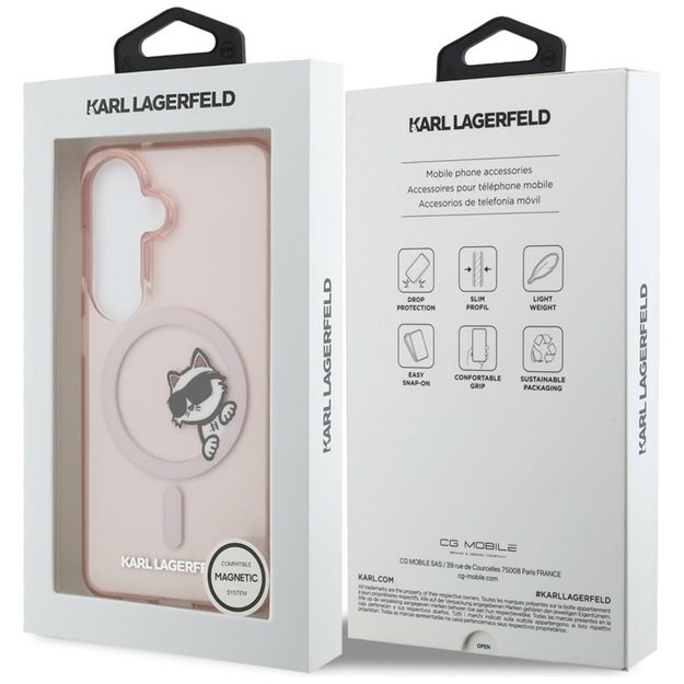 Karl Lagerfeld IML Peekaboo Choupette MagSafe - Samsung Galaxy S26 Case (Pink)