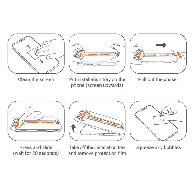 „Crong EasyShield 2-Pack“ – grūdintas stiklas, skirtas „iPhone 15 Pro“ (2 vnt.)