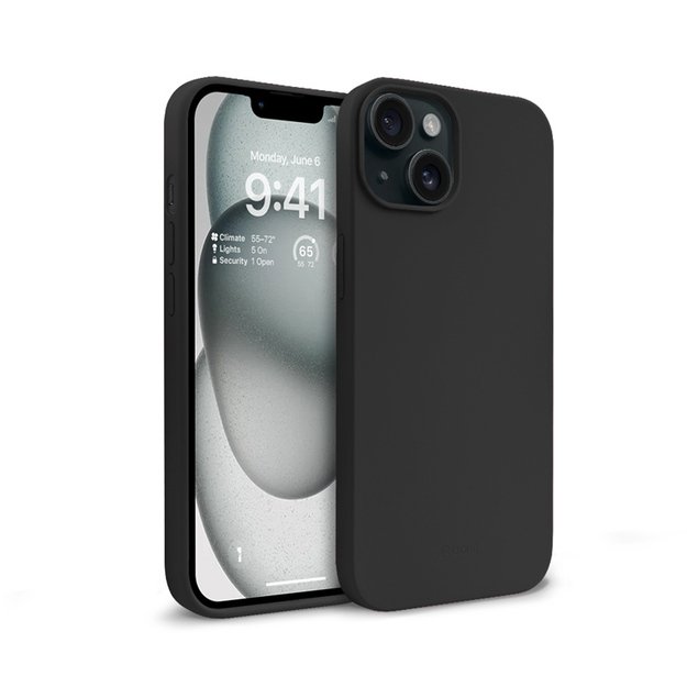 Crong Color Cover – iPhone 15 dėklas (juodas)
