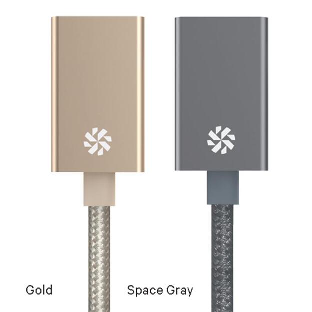 Kanex DuraBraid™ adapteris – USB-C į USB 3.0 tipo aliuminio adapteris (Space Grey)