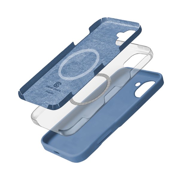 Crong Color Cover Magnetic – dėklas, skirtas iPhone 16 MagSafe (mėlynas)