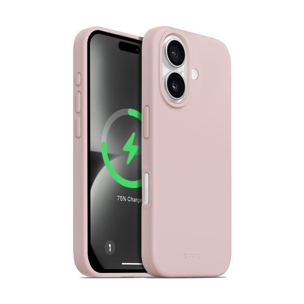 Crong Color Cover Magnetic – dėklas, skirtas iPhone 16 MagSafe (smėlio rožinis) 6