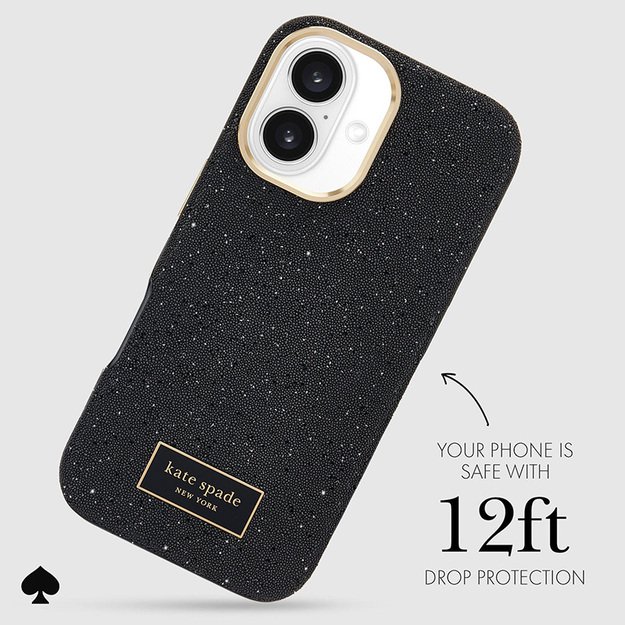 Kate Spade New York Crystal Pave MagSafe – dėklas, skirtas iPhone 16 (Nightfall) 20