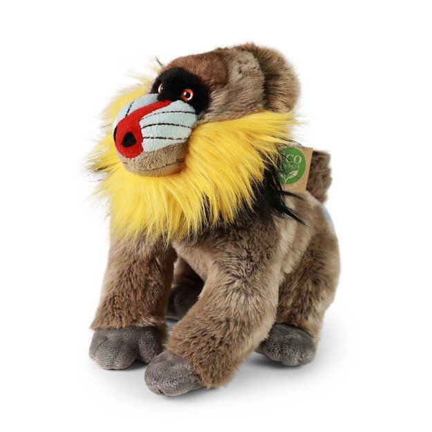 Plush monkey mandrill 28 cm ECO-FRIENDLY