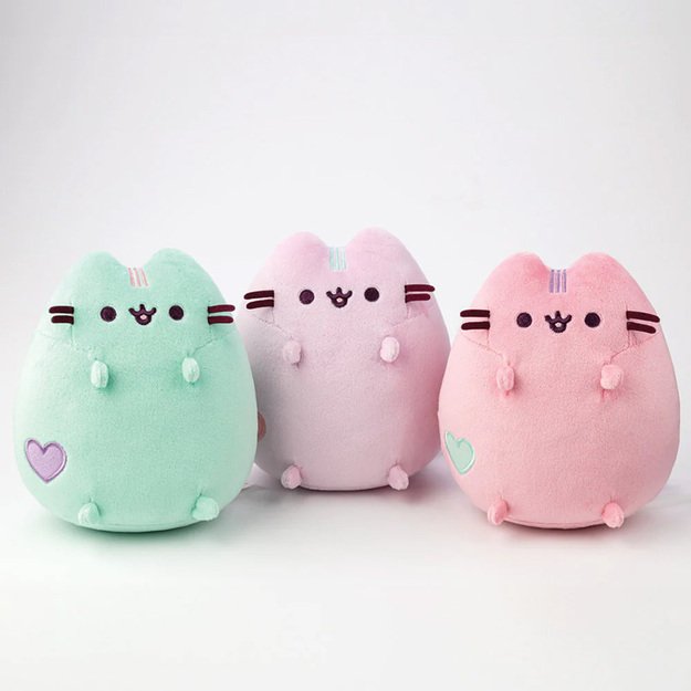 Pusheen - pliušinis talismanas 18 cm (pastelinė rožinė) 4