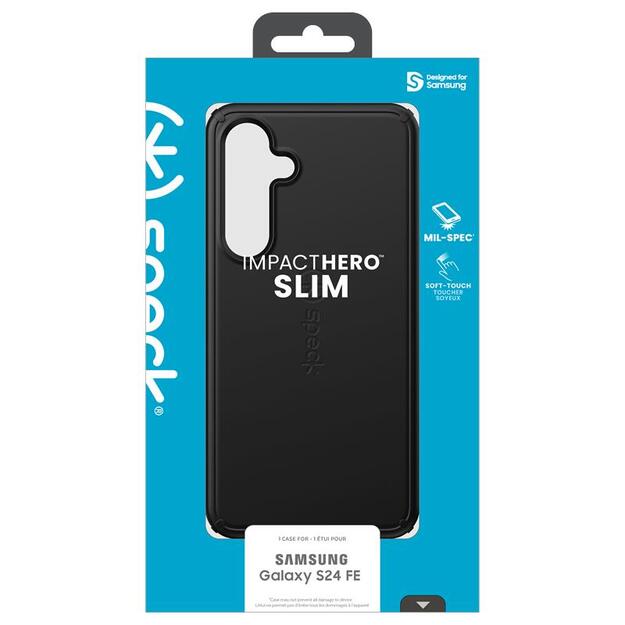 Speck ImpactHero Slim – dėklas, skirtas Samsung Galaxy S24 FE (juodas)