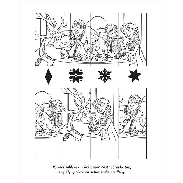 Coloring book with felt-tip pens Frozen