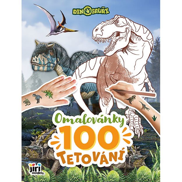 Coloring book and 100 tattoos Dinosaurs